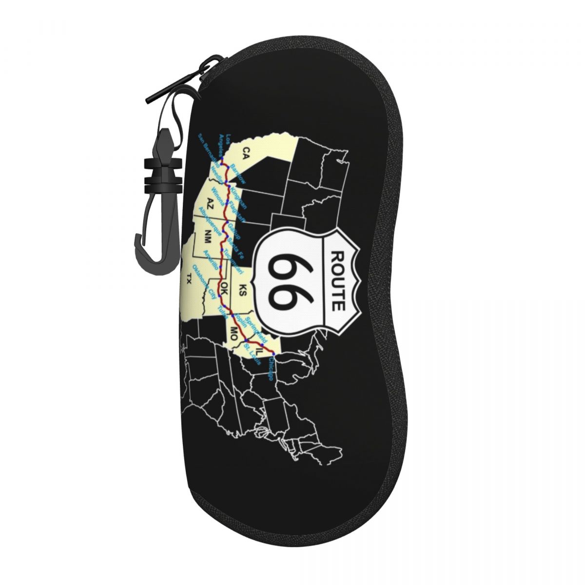 Women Accessories Usa - Custom Route 66 Map Shell Eyeglasses