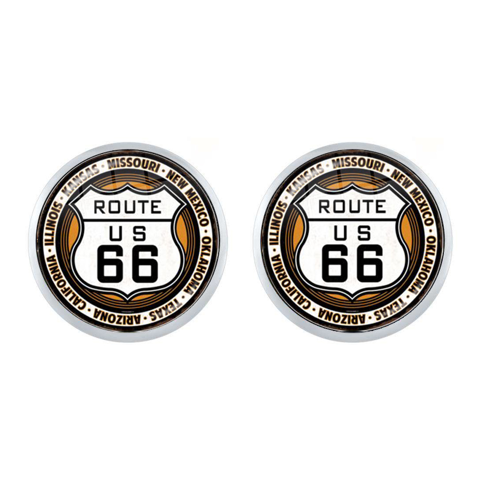 Women Accessories Usa - New Route US 66 Earrings 12mm