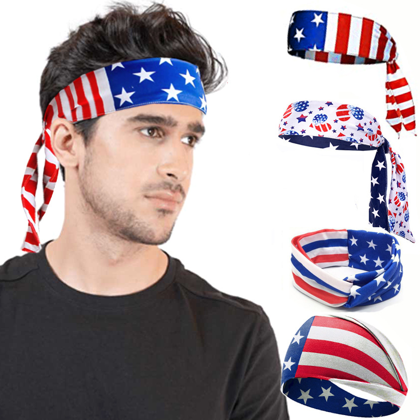 Women Accessories Usa - USA Flag Independence Day Hair Band