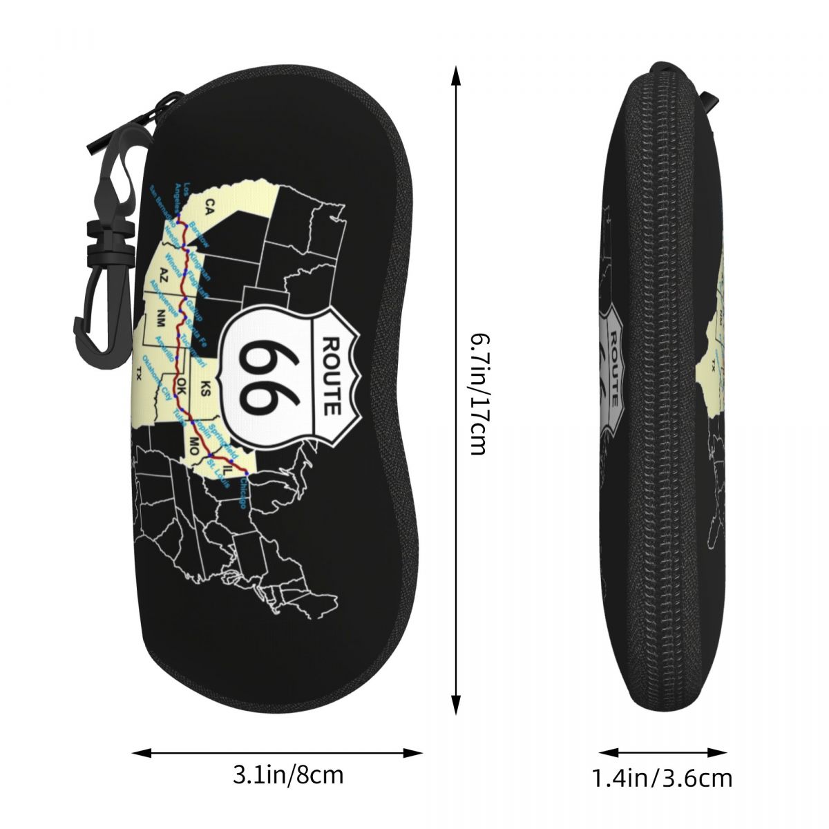 Custom Route 66 Map Shell Eyeg - Women Accessories Usa 评论和价格