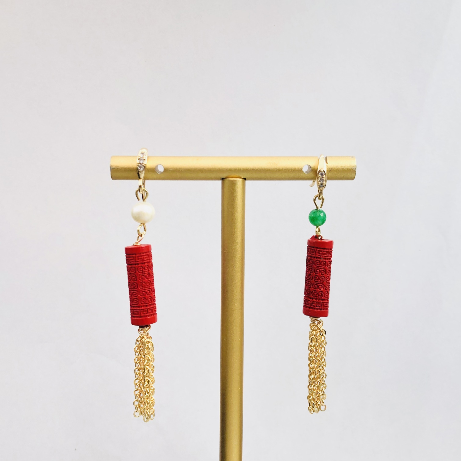 AB cinnabar fringed earrings o - Women'S Accessories Manufacturers 评论和价格