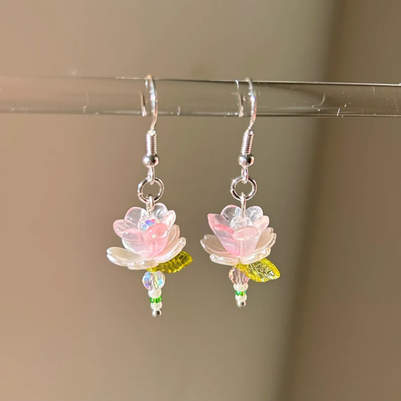 Handmade Y2k Pink Flower Earri - Women'S Accessories Gift Ideas 评论和价格