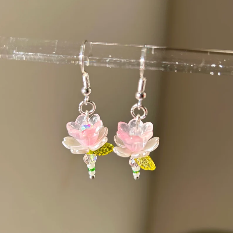 Handmade Y2k Pink Flower Earri - Women'S Accessories Gift Ideas 评论和价格