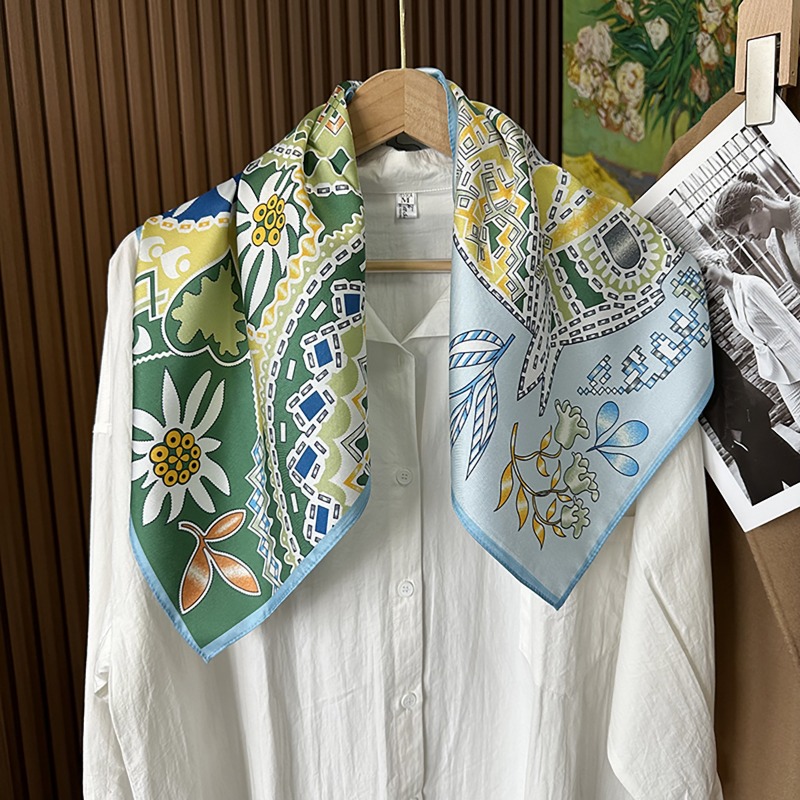 Green Boho Horse Square Scarf  - Women'S Accessories Handbags 评论和价格