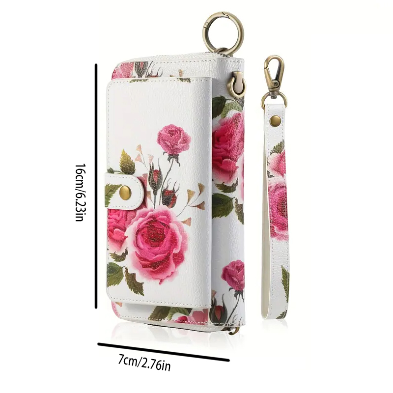Elegant Floral PU Leather Clut - Women'S Accessories Handbags 评论和价格