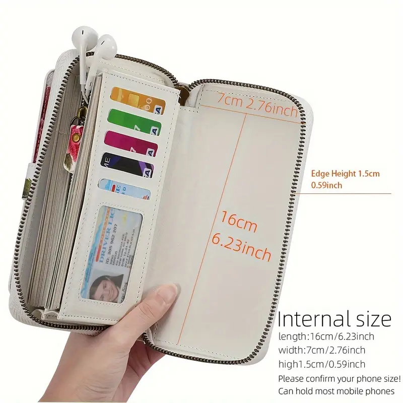 Elegant Floral PU Leather Clut - Women'S Accessories Handbags 评论和价格
