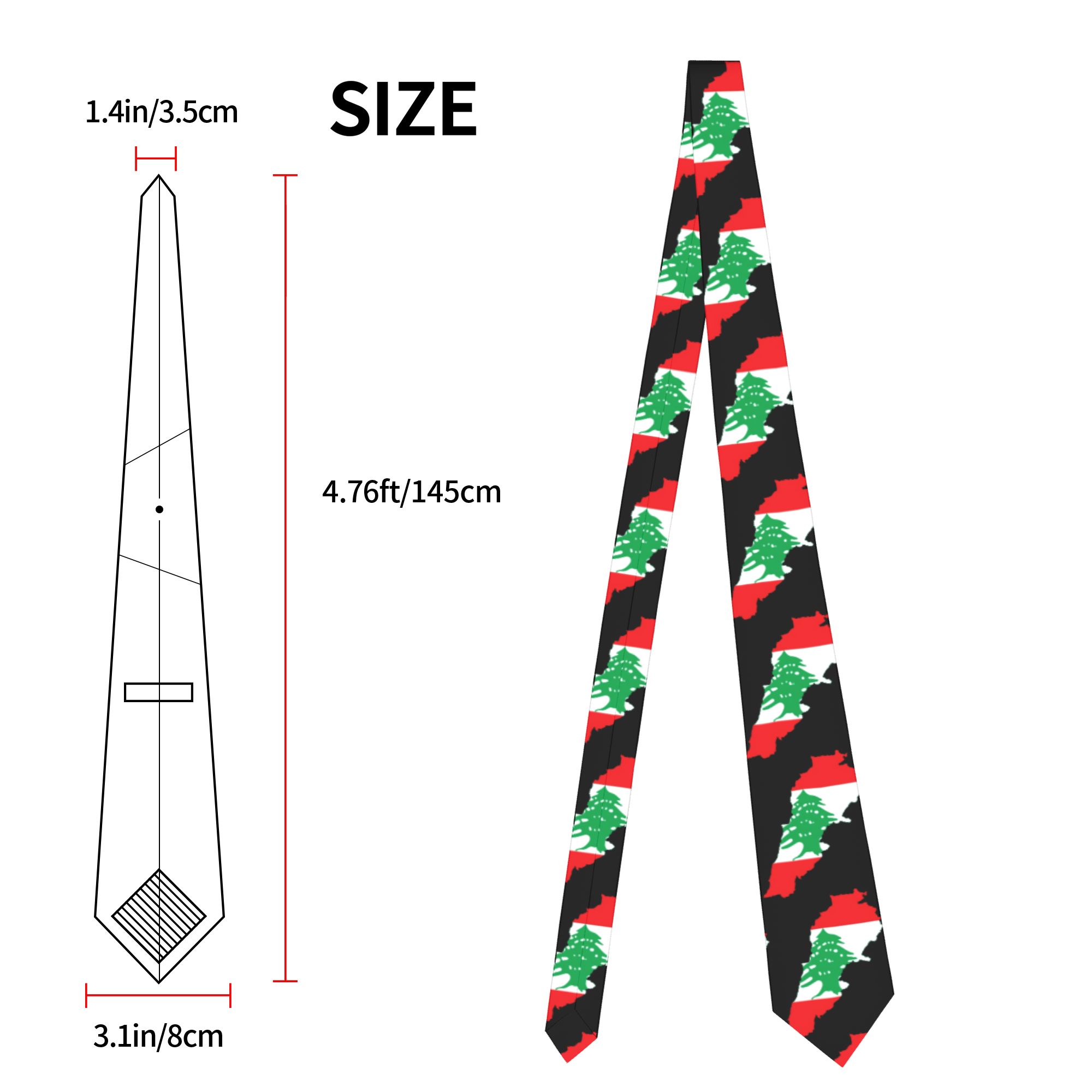 Lebanon Flag Map  Tie  Custom  - Women Accessories Lebanon 评论和价格
