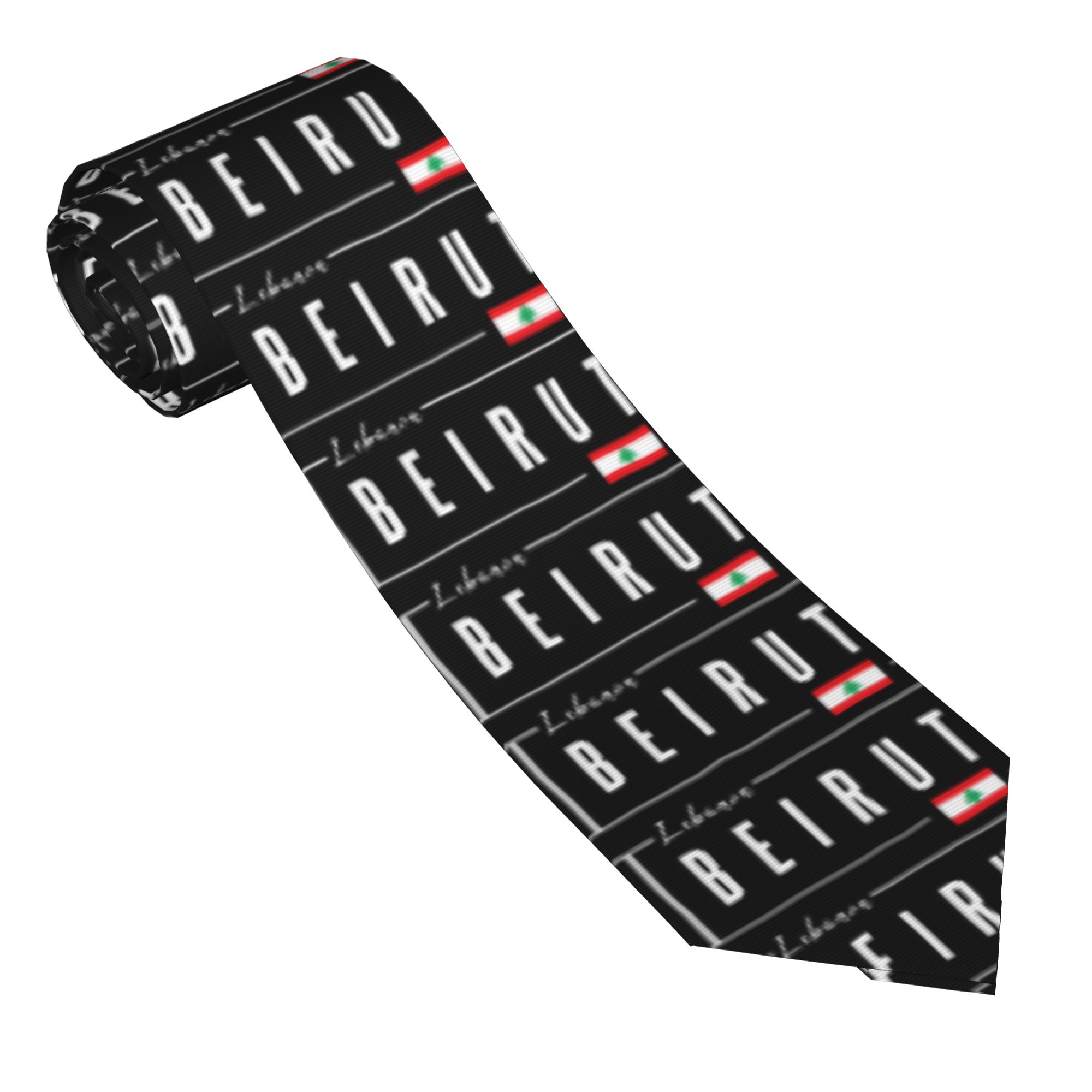 Beirut Lebanon Flag Tie  Cospl - Women Accessories Lebanon 评论和价格