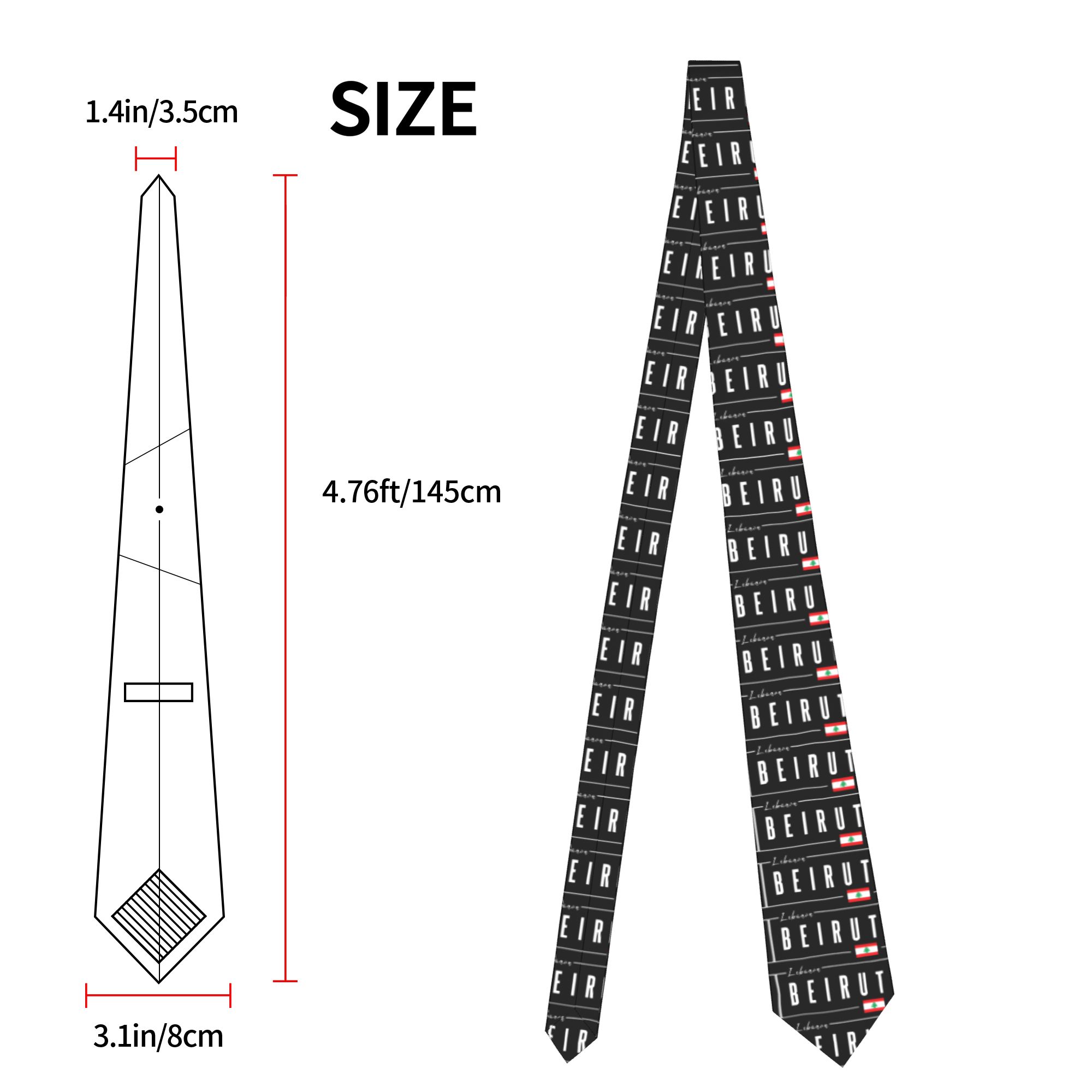 Beirut Lebanon Flag Tie  Cospl - Women Accessories Lebanon 评论和价格