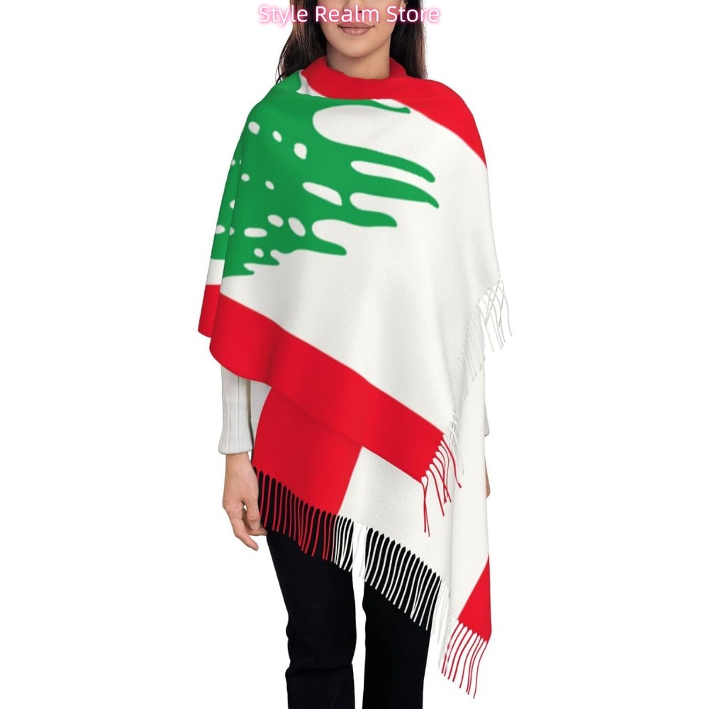 Flag Of Lebanon Print Polyeste - Women Accessories Lebanon 评论和价格