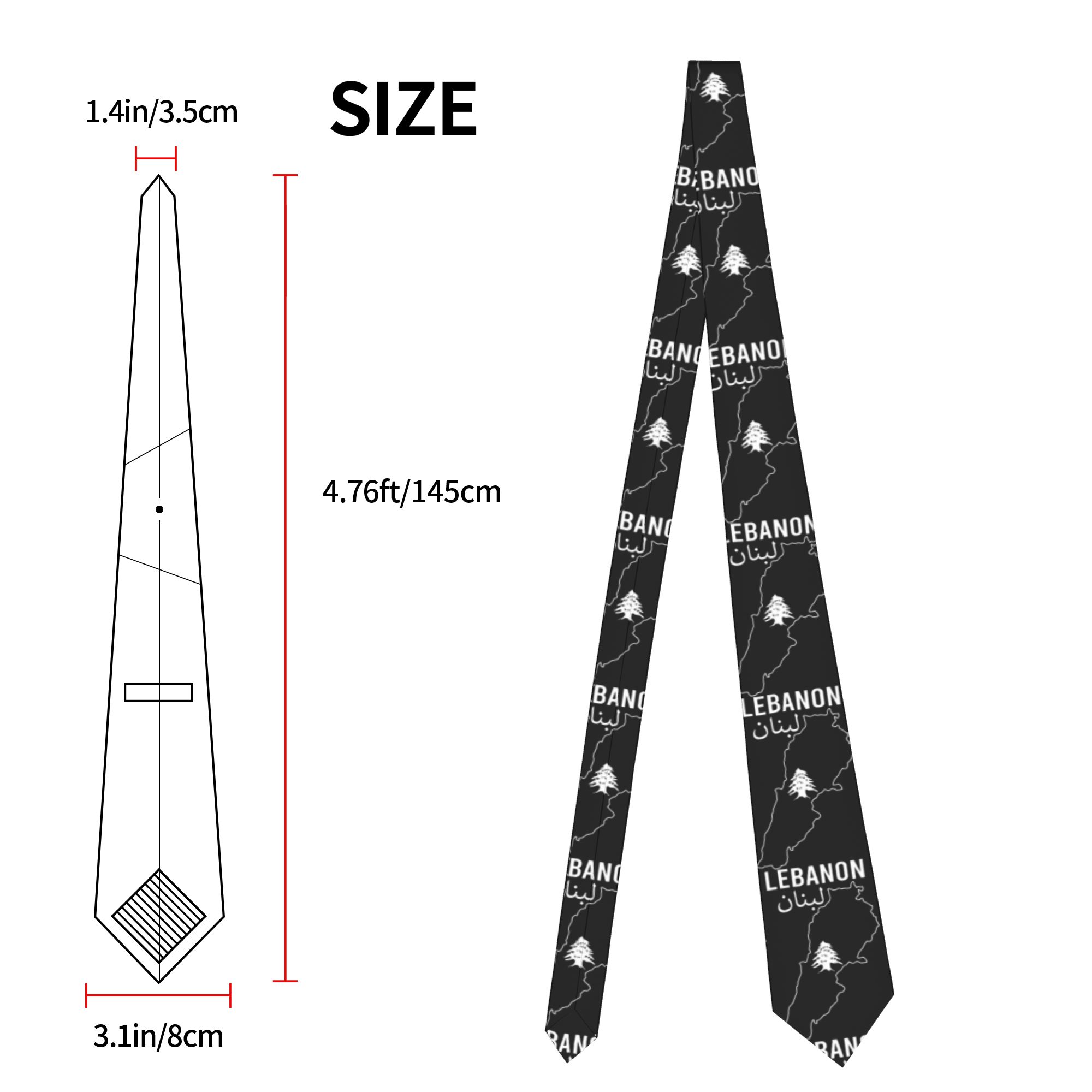 Lebanon Flag Map Beirut Tie Ce - Women Accessories Lebanon 评论和价格