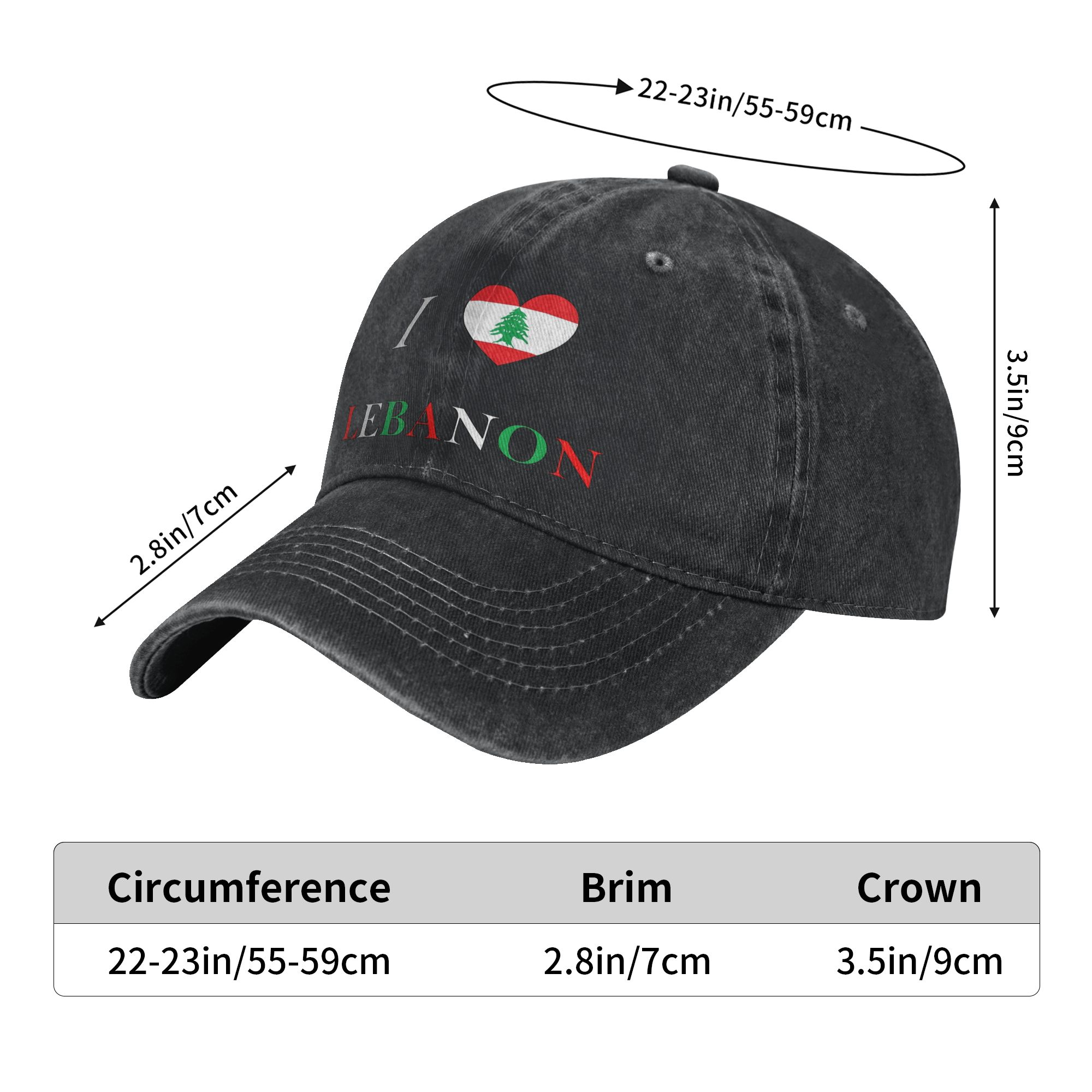 Lebanon Flag Heart Trucker Hat - Women Accessories Lebanon 评论和价格