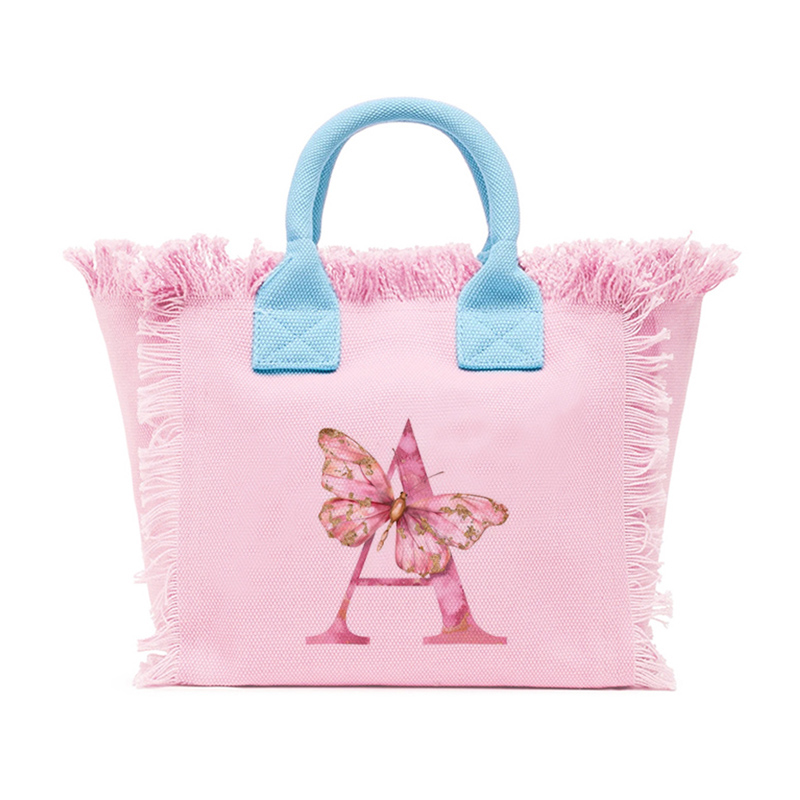 Beach Bag Pink Custom Letter F - Women'S Accessories Handbags 评论和价格