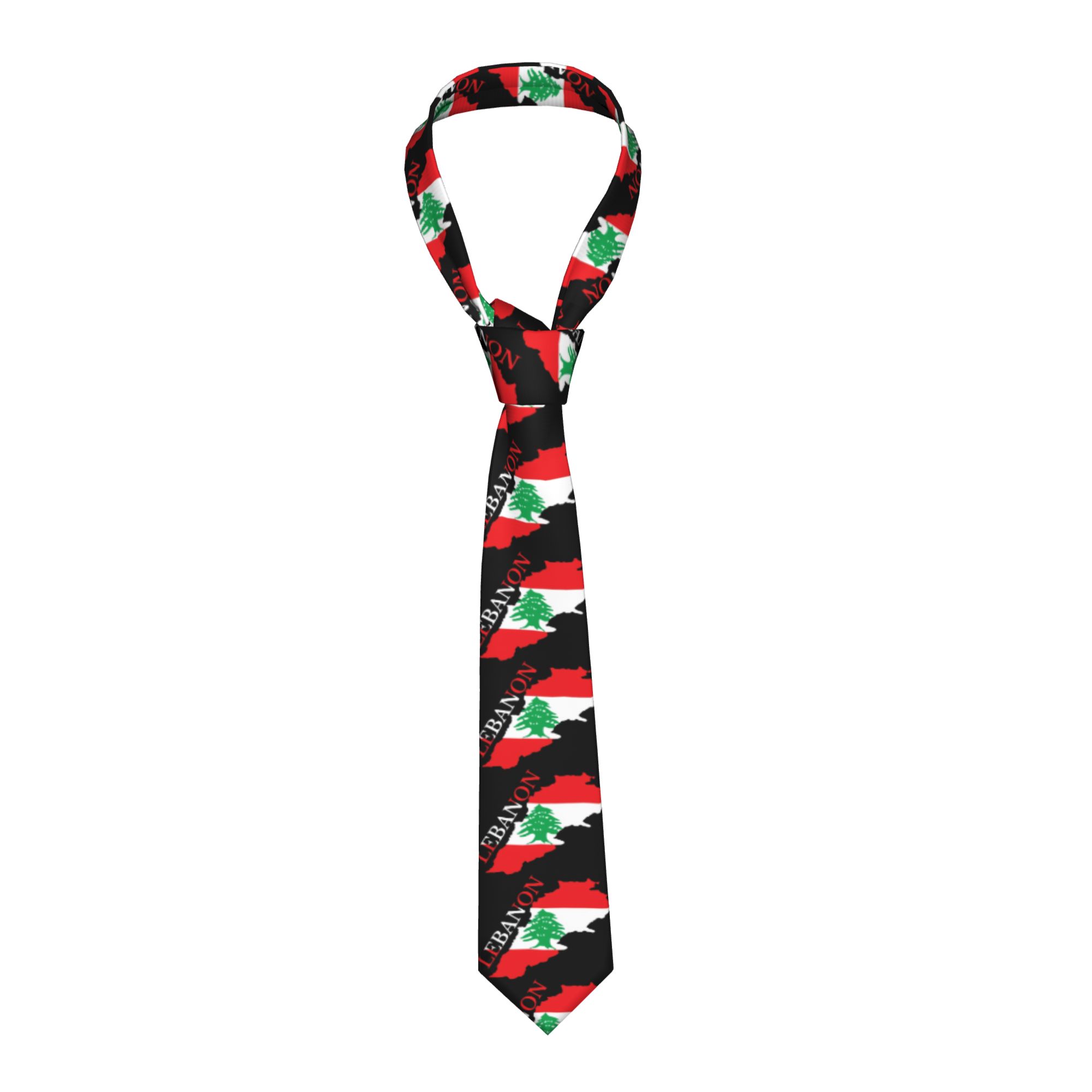 Lebanon Flag Map  Tie  Cosplay - Women Accessories Lebanon 评论和价格