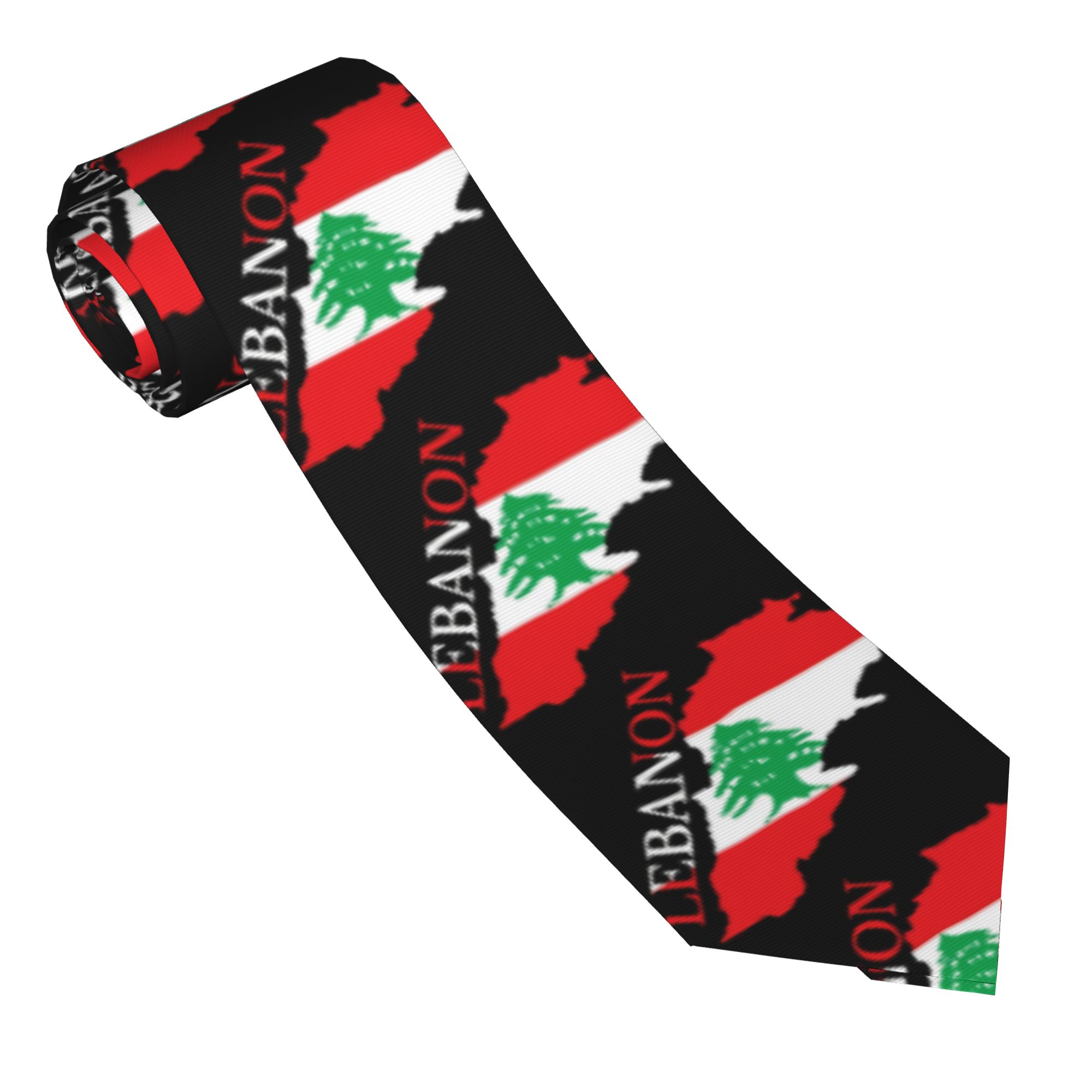 Lebanon Flag Map  Tie  Cosplay - Women Accessories Lebanon 评论和价格
