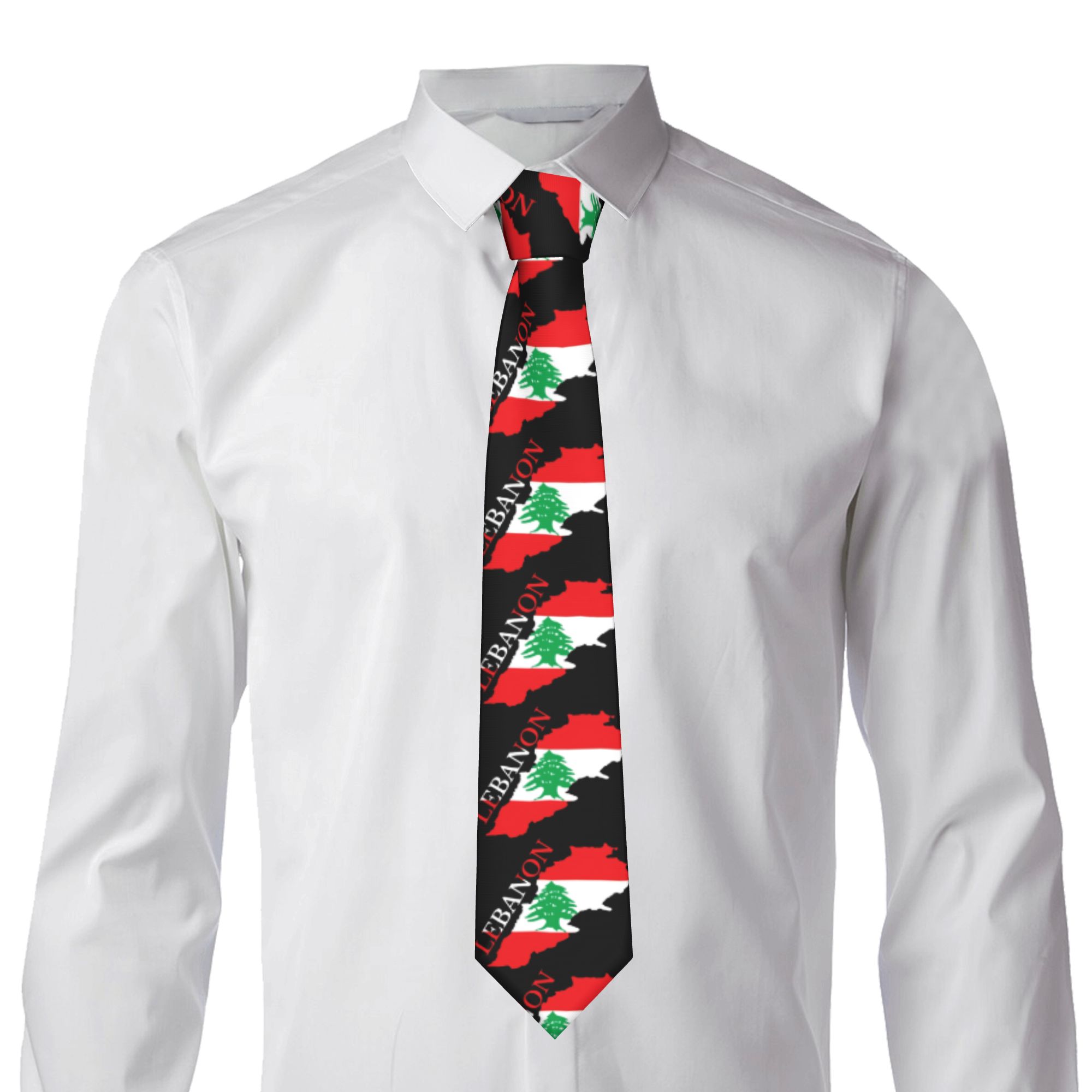 Lebanon Flag Map  Tie  Cosplay - Women Accessories Lebanon 评论和价格